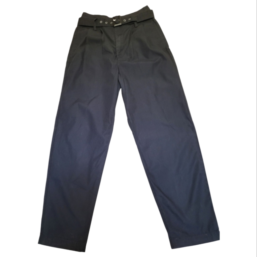 Levi's Black Belted Chinos High Loose Taper Fit - Size 25